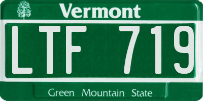 VT license plate LTF719