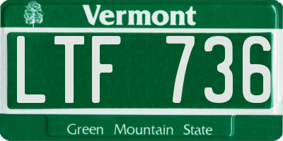 VT license plate LTF736