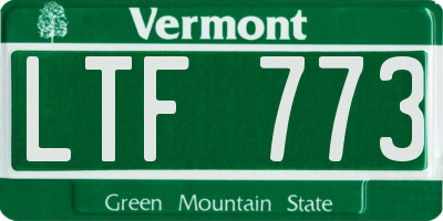 VT license plate LTF773