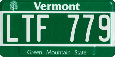 VT license plate LTF779