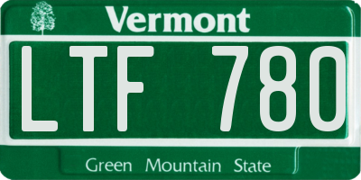 VT license plate LTF780