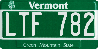 VT license plate LTF782