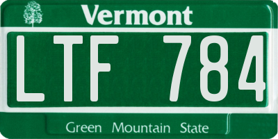 VT license plate LTF784