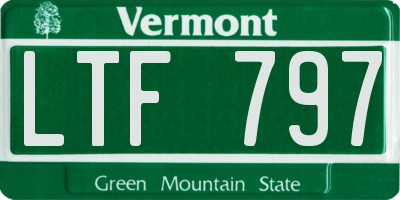 VT license plate LTF797