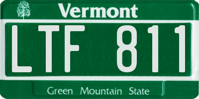 VT license plate LTF811