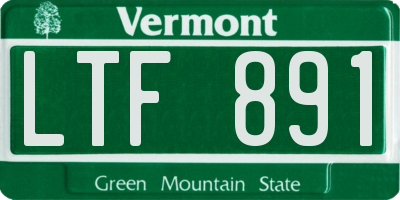VT license plate LTF891