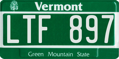 VT license plate LTF897