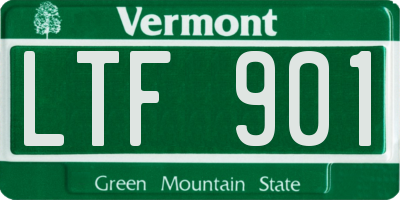 VT license plate LTF901