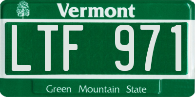 VT license plate LTF971