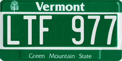 VT license plate LTF977