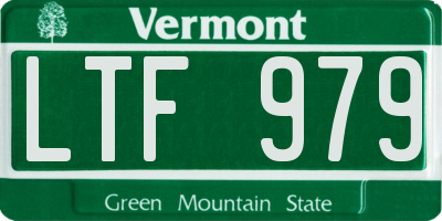 VT license plate LTF979