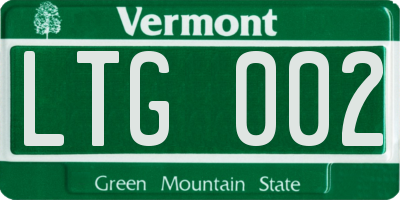 VT license plate LTG002