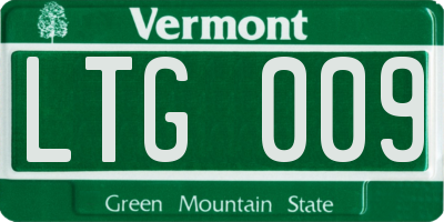 VT license plate LTG009
