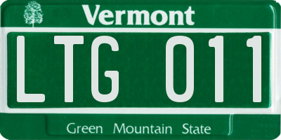 VT license plate LTG011