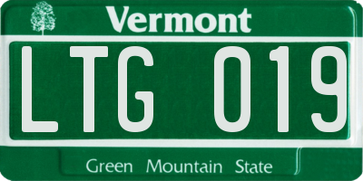 VT license plate LTG019