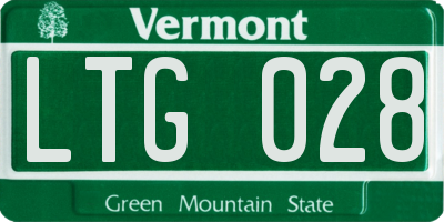 VT license plate LTG028