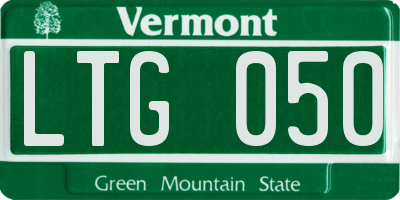VT license plate LTG050