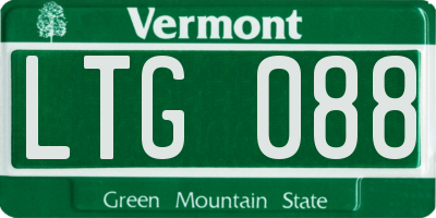 VT license plate LTG088