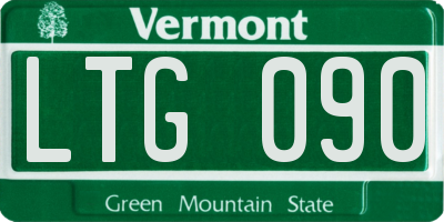 VT license plate LTG090