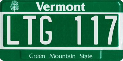 VT license plate LTG117