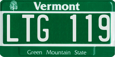 VT license plate LTG119