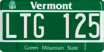 VT license plate LTG125