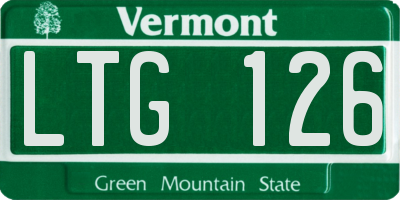 VT license plate LTG126