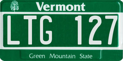 VT license plate LTG127