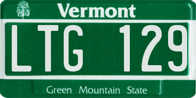 VT license plate LTG129