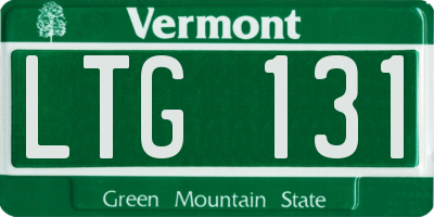 VT license plate LTG131