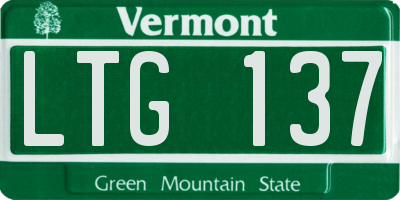 VT license plate LTG137