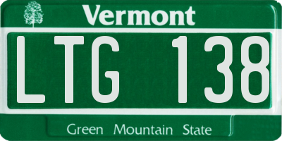 VT license plate LTG138