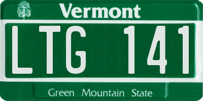VT license plate LTG141