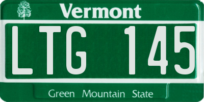 VT license plate LTG145