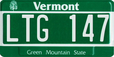 VT license plate LTG147