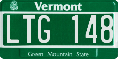 VT license plate LTG148