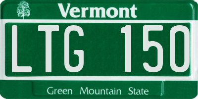 VT license plate LTG150