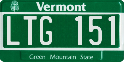 VT license plate LTG151