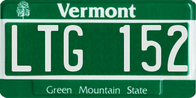 VT license plate LTG152