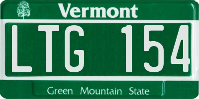 VT license plate LTG154