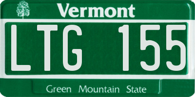 VT license plate LTG155