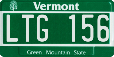 VT license plate LTG156