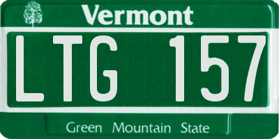 VT license plate LTG157