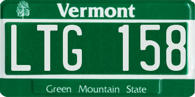 VT license plate LTG158
