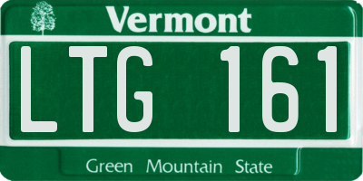 VT license plate LTG161