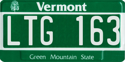 VT license plate LTG163