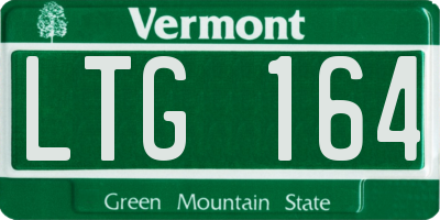 VT license plate LTG164