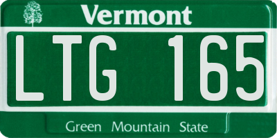 VT license plate LTG165