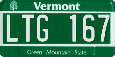 VT license plate LTG167