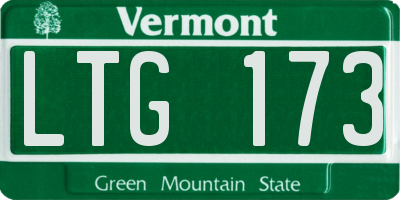 VT license plate LTG173